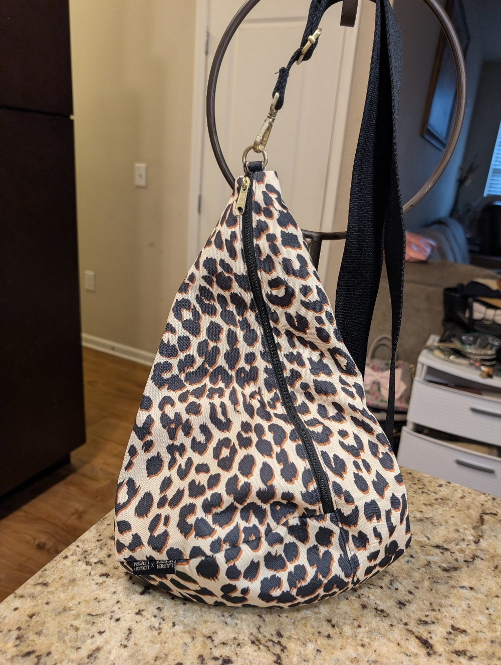 Logan And Lenora Leopard Print Sling Bag NWOT Crossbody